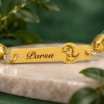 دستبند طلا بندی اسم پارسا